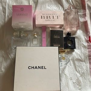 Empty fragrance bottles & boxes